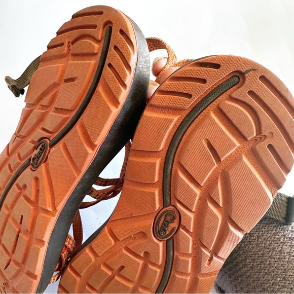 Chaco Women's Sandals Orange Straps Sports Summer Active Hiking Walking Size 9 - Picture 9 of 12